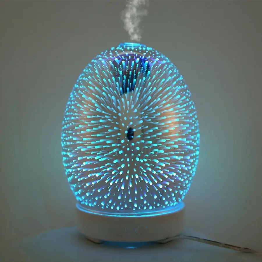 100ml Aroma Ultrasonic Humidifier Essent Oil Diffuse 110-240V LED Light Essential Diffuser Air | Бытовая техника