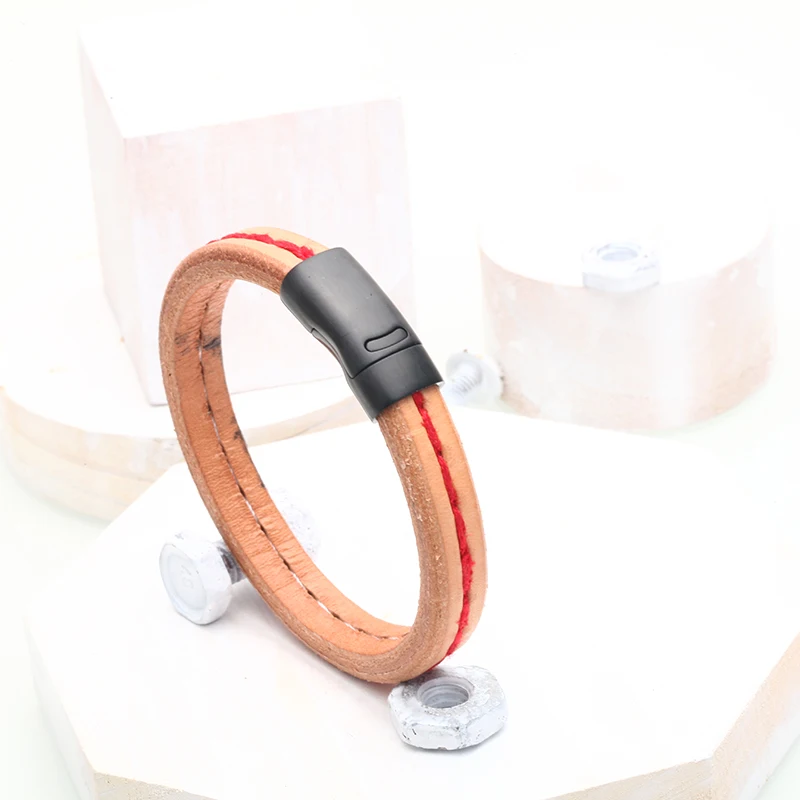 Mcllroy браслеты из натуральной кожи мужские изделия титановой стали узел тренд