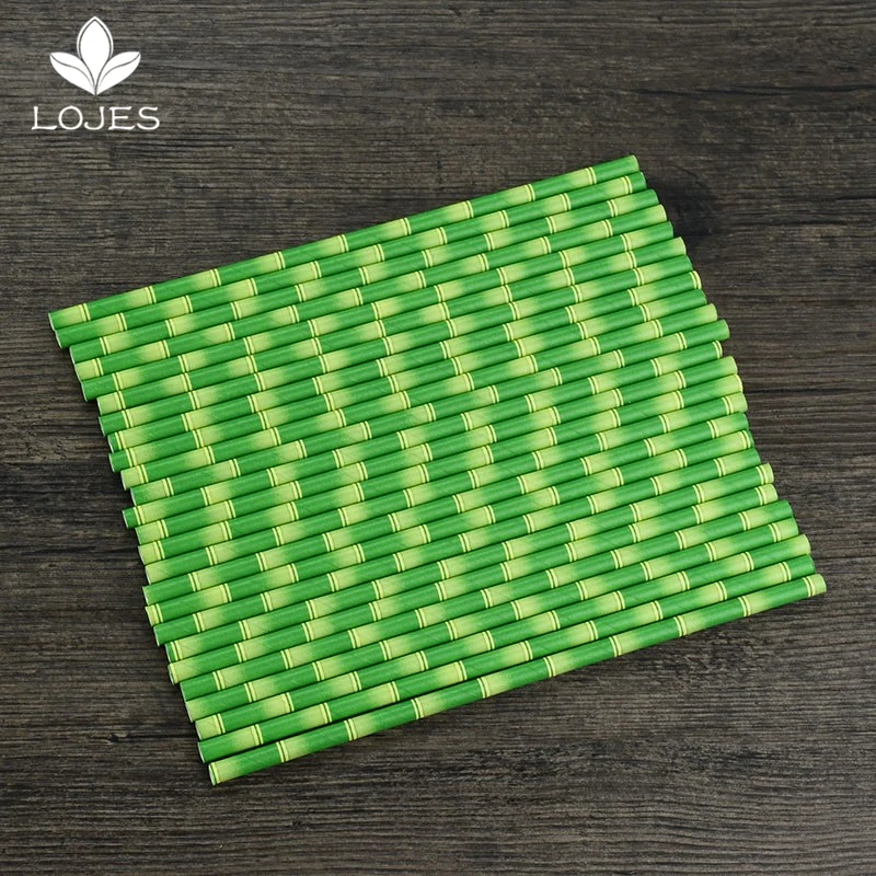 Новые бамбуковые бумажные соломинки для детей на день рождения свадебное