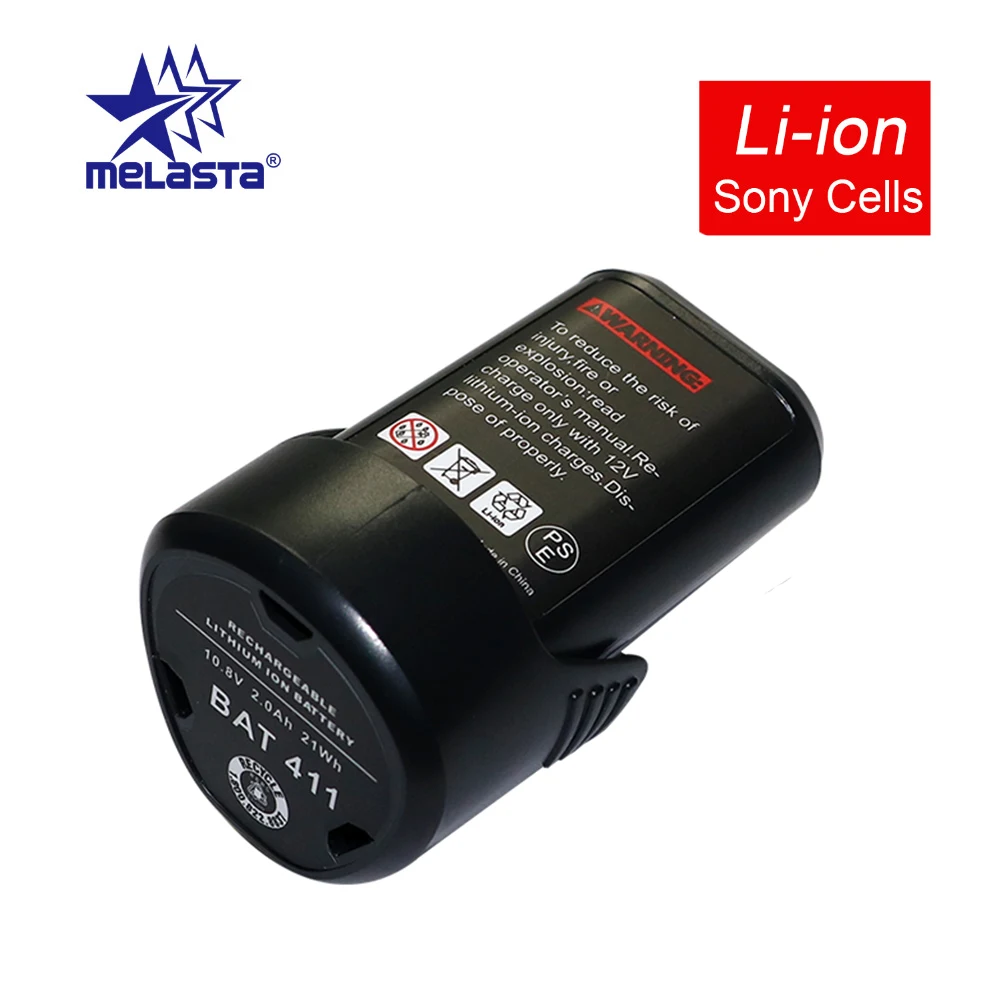 Melasta BAT411 Мощность инструменты Батарея для Bosch 10,8 V 2000mAh литий-ионная аккумуляторная дрель 2 607 336 013,2 607 336 014,2 607 336 333 2.0Ah литий-ионный аккумулятор