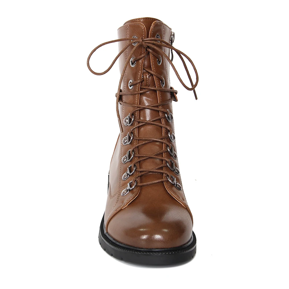 XAXBXC 2018 Ретро британские зимние коричневые мотоциклетные ботинки из