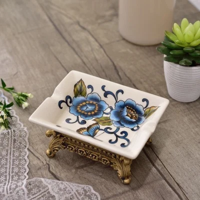 Высокое качество 4 цвета Европейский стиль ретро керамическая мыльница для