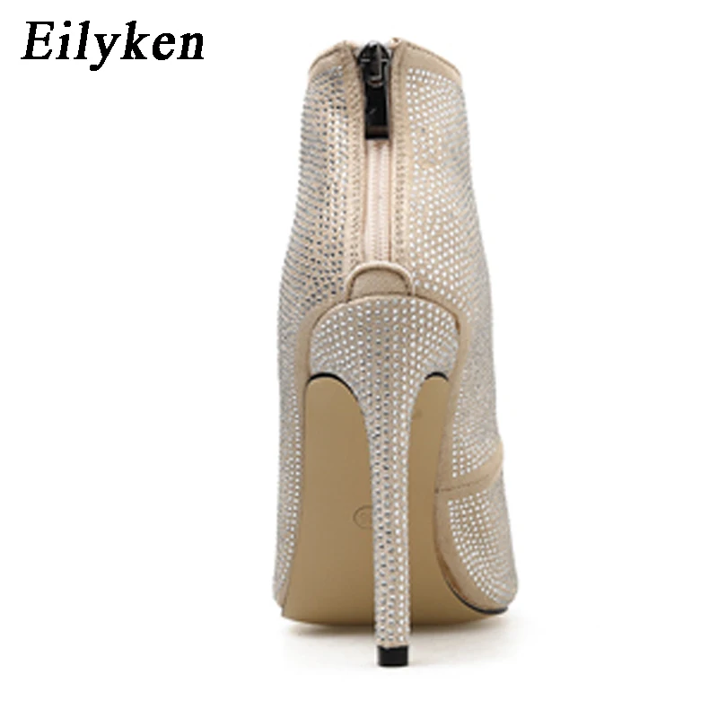 Босоножки женские с открытым носком на молнии 11 см|Боссоножки и сандалии| |