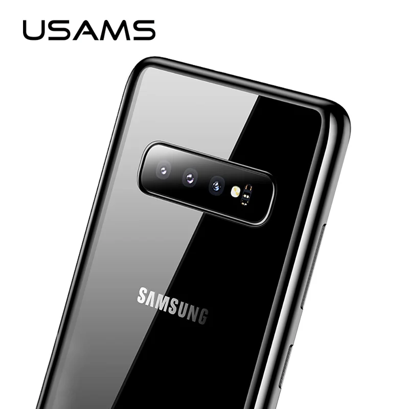 Прозрачный защитный чехол USAMS для samsung Galaxy S10 Plus прозрачная задняя крышка полная
