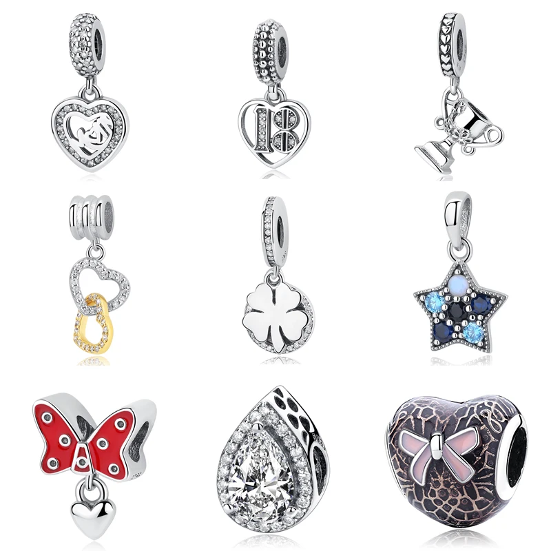 Diy ювелирные изделия для женщин Pulsera Fit Pandora Подвески из стерлингового серебра 925