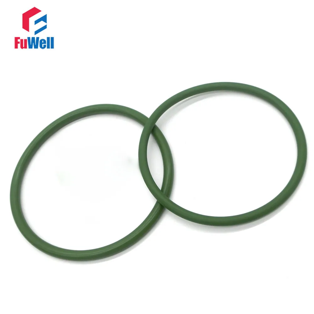 

2pcs 5.7mm Thickness FKM Green O Ring Sealing Gasket 130/135/140/145/150/155/160/165/170/175mm OD O-Ring Washer Seals