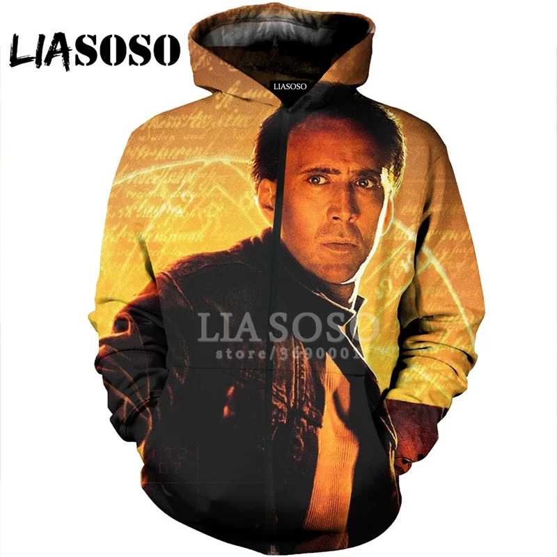 LIASOSO, 3D принт, для женщин и мужчин, пуловер с капюшоном, Николя, клетка, лицо, толстовки, кофты на молнии, куртка, хип-хоп, повседневные топы, X1392 - Цвет: 7