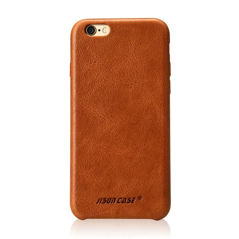 Jisoncase Чехол из натуральной кожи для iPhone 6s 6 plus 5,5 дюймов мягкая подкладка Роскошная тонкая задняя крышка для iPhone 6 plus 6s plus чехол s