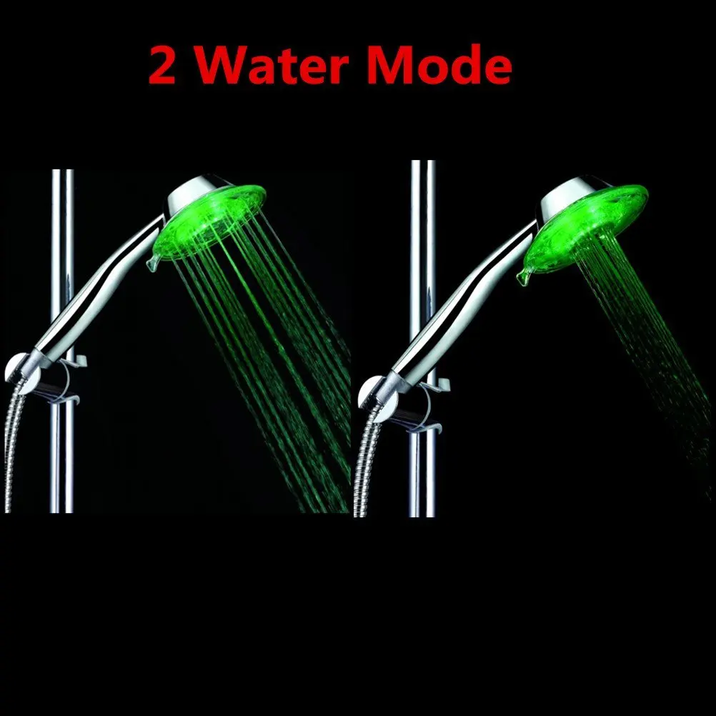 New LED shower head 7 Color Lights Colors Changing Shower Head 2 kinds of water mode Fits Most Any Standard Hose | Обустройство дома