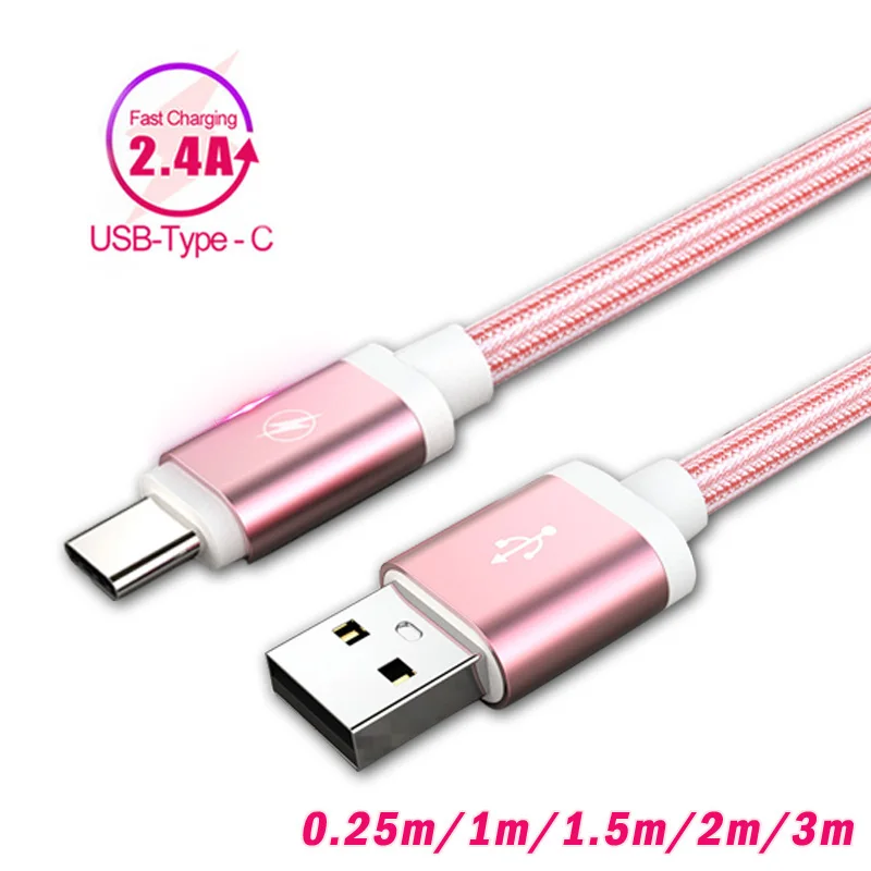 Кабель Usb type C 2 м 3 м для быстрой зарядки huawei P30 Pro P20 Lite Tipo C для samsung Galaxy S10 S10+ S9 S8 Xiaomi Mi 8 type c
