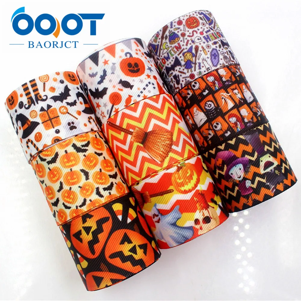 OOOT BAORJCT 178179 38 мм мультфильм Хэллоуин печатная корсажная лента аксессуары для