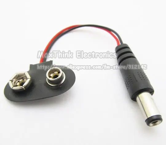 9 В Клип Адаптер Для Системы ВИДЕОНАБЛЮДЕНИЯ Snap На Терминальных 2.1 мм DC Штекер