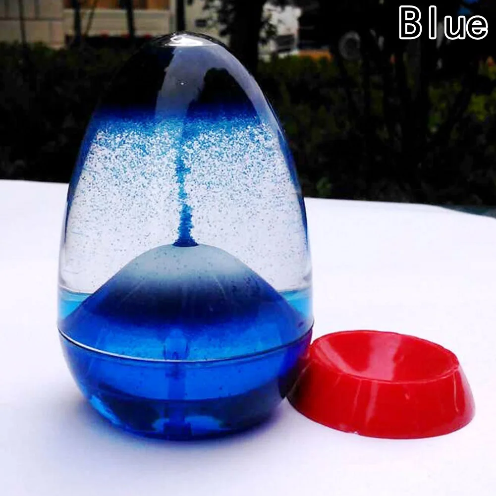 TOY4264BL Движение жидкие часы Творческий вулкан масло Песок стекло домашний декор ремесло стекло украшения песок таймер рождественские подарки на день Святого Валентина - Цвет: TOY4264BL