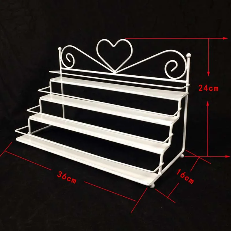 

Nail Polish Organizer Shelf Cosmetic Varnish Display Stand Holder Heart Design Women Makeup Wall Rack Organizer Frame