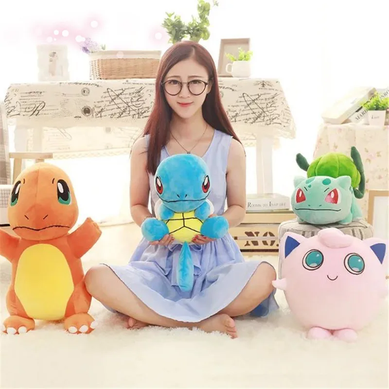 4 стиля плюшевый чармандер игрушка Bulbasaur Jigglypuff белка кукла аниме мягкие животные