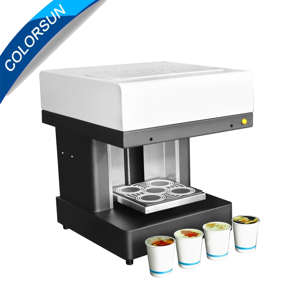 Colorsun 4 чашки пищевой струйный принтер DIY Художественный принтер для торта капучино печенья печатная машина Бесплатные чернила