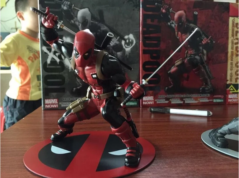1 шт. X men Deadpool ПВХ 16 см фигурку игрушки ARTFX + Дэдпул Super Heroes Модель Дети Рождество