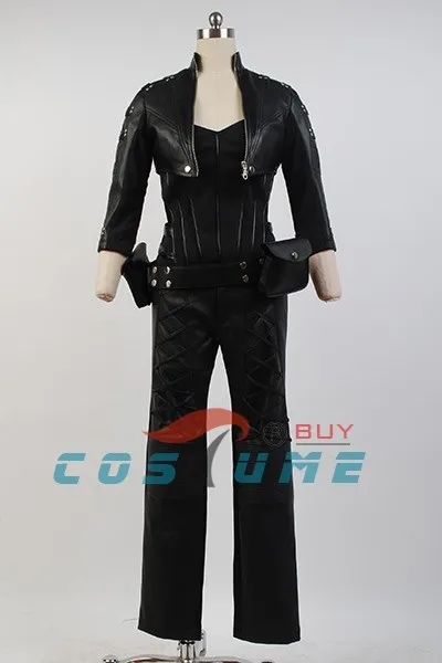 Зеленая Стрела Черная канарейка Sara Lance косплей костюмы для женщин Pleather куртка брюки одежда, костюм на Хеллоуин