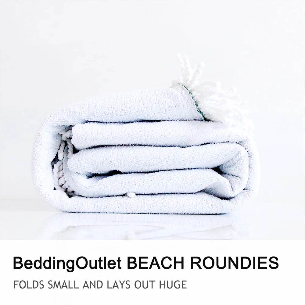 Большое круглое пляжное 3d-полотенце BeddingOutlet для взрослых Радужное цветочное