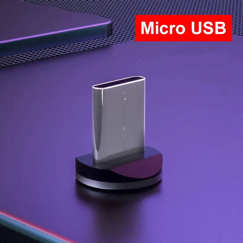 Only Micro Plug Suhach 1 м 2 м светодиодный магнитный USB кабель для iPhone Xs Max 8 7 6 и usb type-C кабель и Micro USB кабель для samsung Xiaomi LG USB C - Цвет: Only Micro Plug