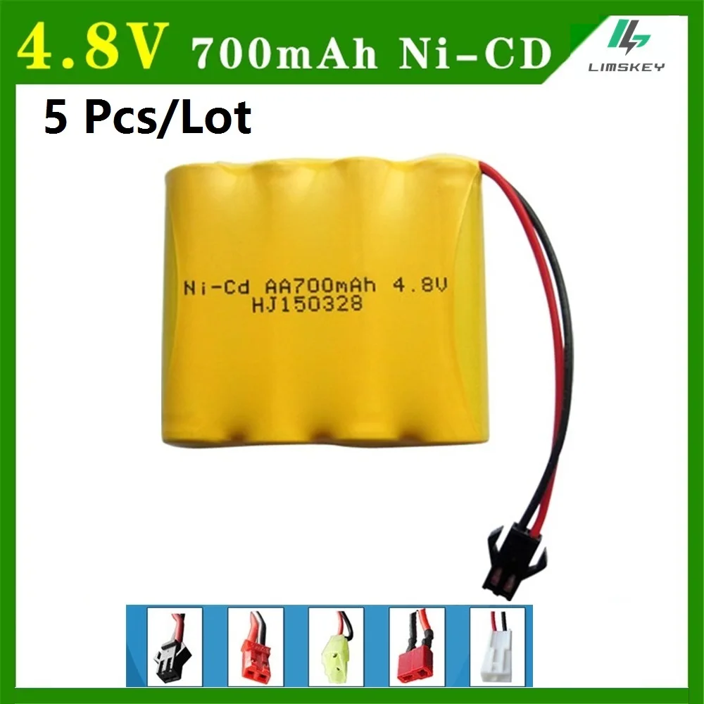 5 шт. аккумулятор для игрушек 4 8 в 700 мАч|700mah battery|battery controllerelectric controller |
