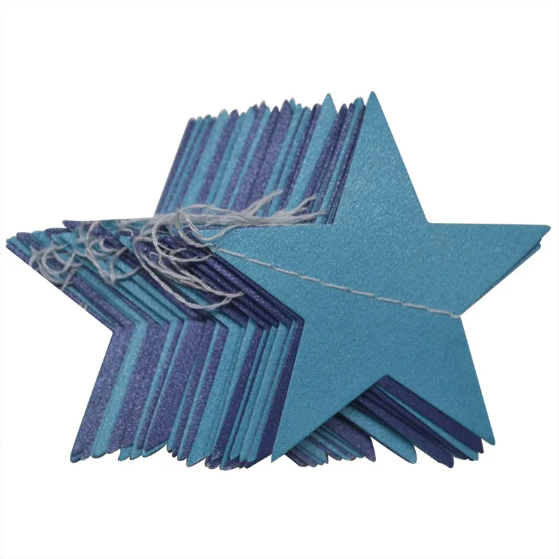 blue 4 м яркая Золотая Серебряная Звезда декоративная бумага для вечеринок гирлянды Свадебный экран Декор день рождения принадлежности для девочек Декор для спальни - Цвет: blue
