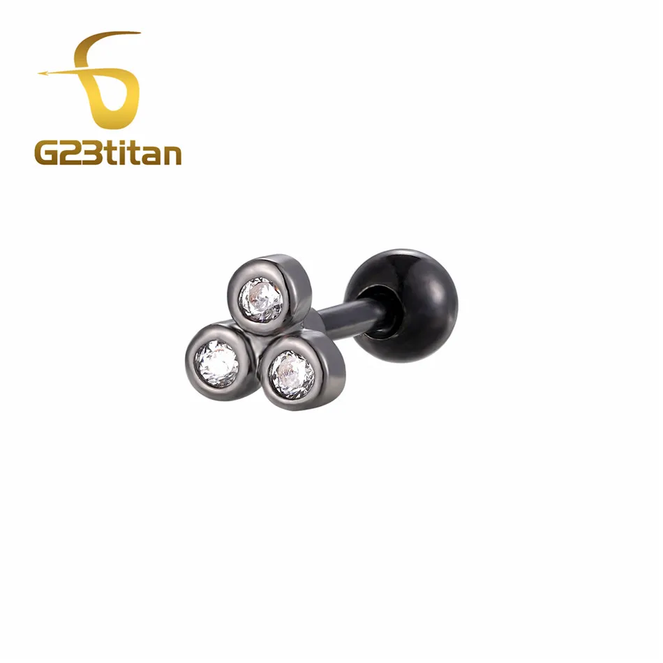 tragus earing G23titan 16G серьги-гвоздики спиральные украшения для пирсинга тела Helix ювелирные изделия 6 мм хирургический стальной стержень серьги пирсинг хряща кольца серьги на хрящик уха - Окраска металла: tragus earing