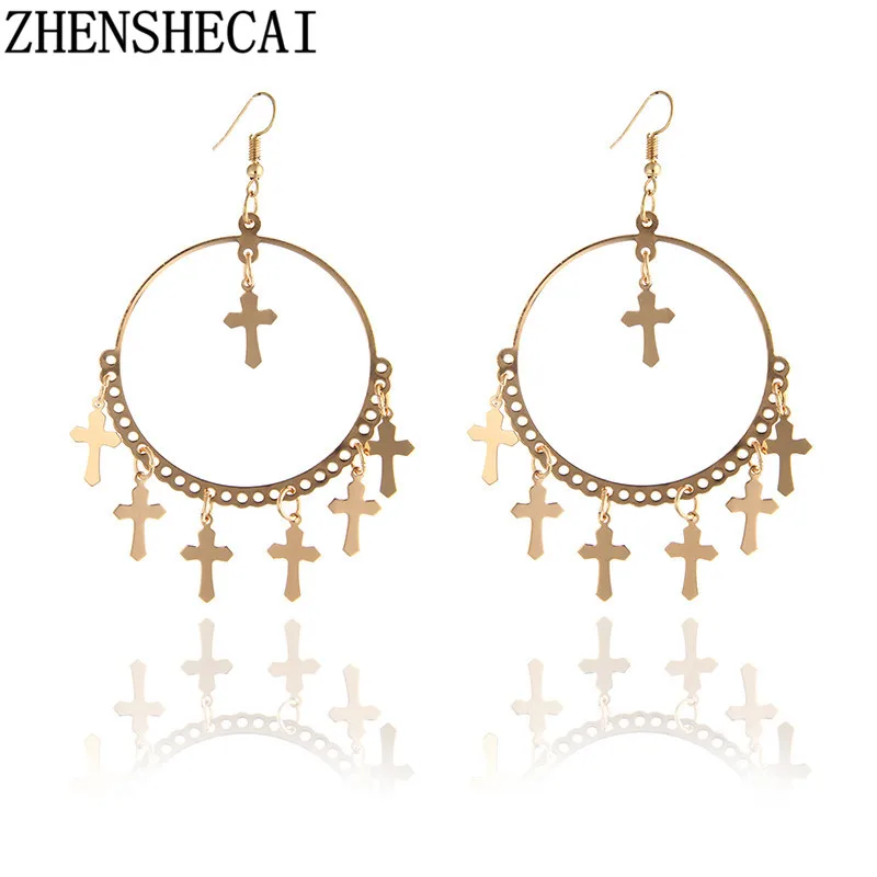 Женские свадебные украшения золотого цвета большие богемные длинные серьги