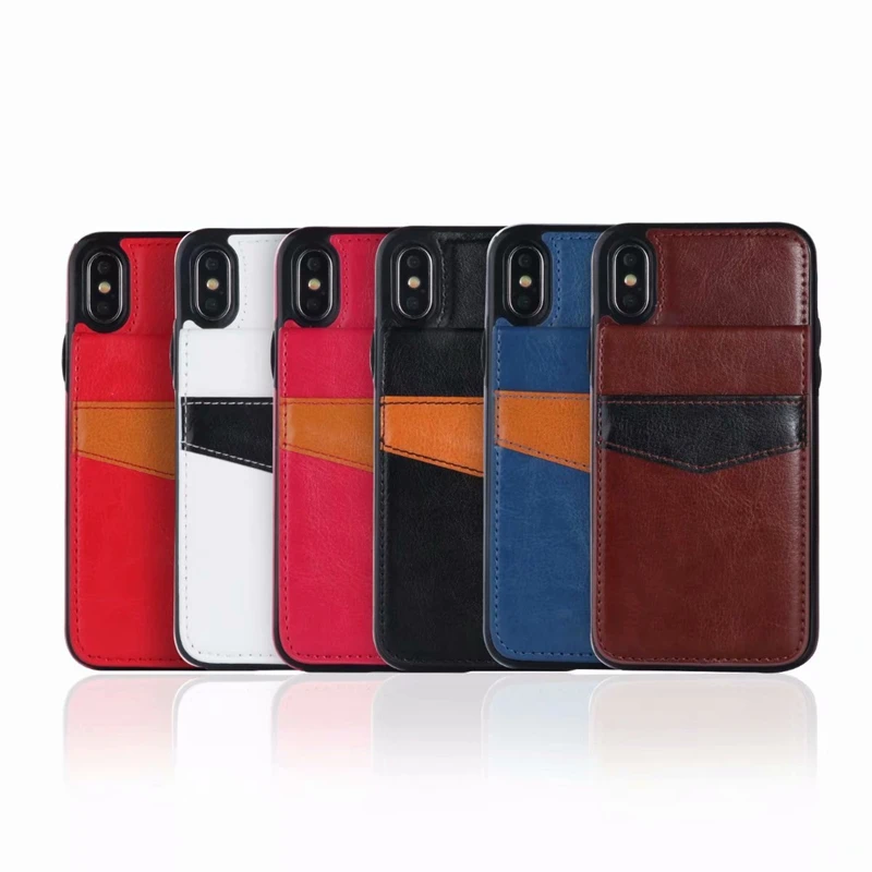 For Iphone XR XS MAX 8 7 Plus 6 5 Note 9 S9 ID Card Pocket Case Multifunction Retro Luxury Wallet Leather+TPU Holder 1PCS | Мобильные