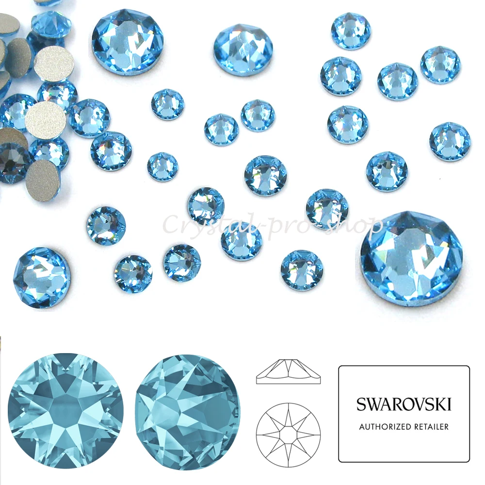Стразы Swarovski Element ss14 (3 5 3 6 дюйма) мм (без горячей фиксации) с плоским основанием 2019