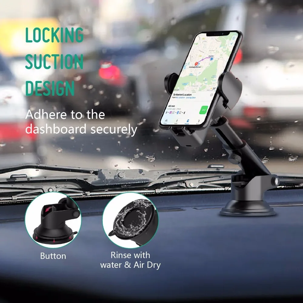Wofalo Fast Wireless Car Charger Retractable Charging Phone Bracket 360 Rotation For Samsung S8/S8 Plus/S7/S7 Edge | Мобильные