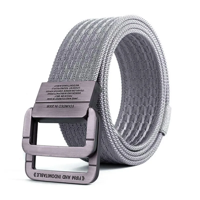 Ремень мужской Тактический Нейлоновый модный пояс с двойной кольцевой пряжкой в