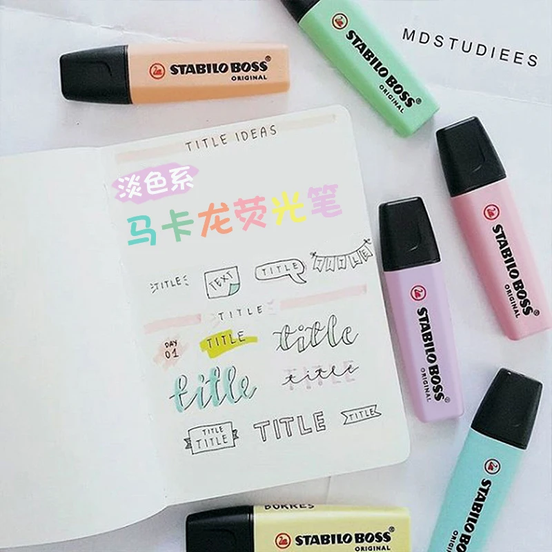 1 шт. Stabilo Boss Macaron серия текстовыделитель ручка флуоресцентного цвета маркер ручка