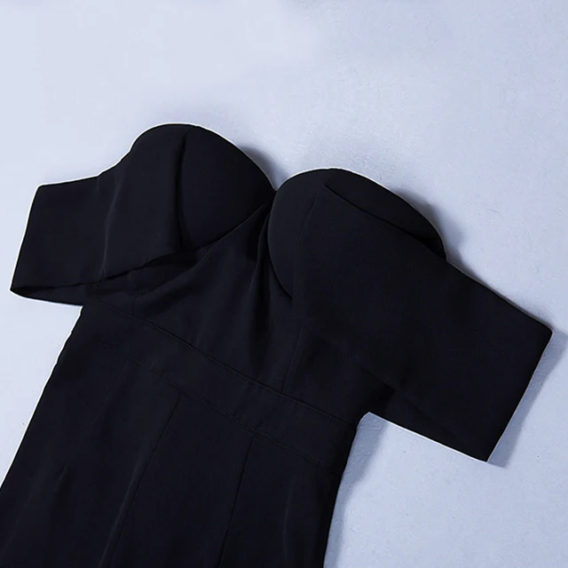 Женское боди с открытыми плечами INDRESSME модный пикантный комбинезон полной длины