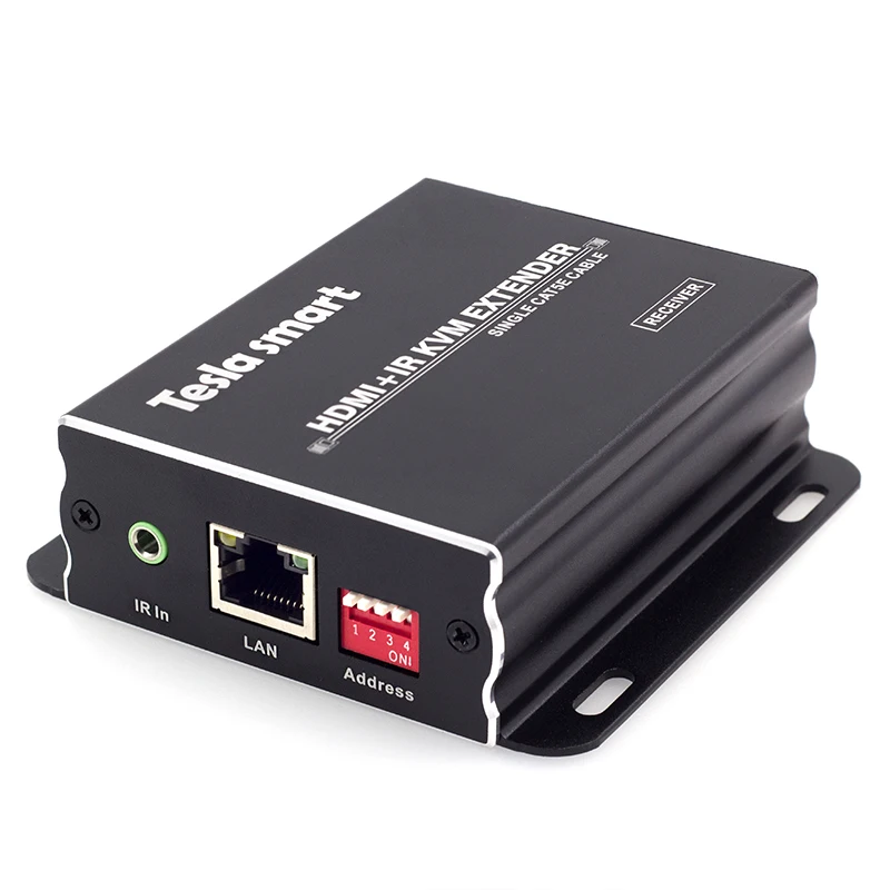 Тесла smart сети IP KVM удлинитель для головок Высокое качество 120 м USB HDMI KVM удлинитель CAT5e/6 TCP/IP(1 удлинитель для головок TX+ 1 удлинитель для головок RX