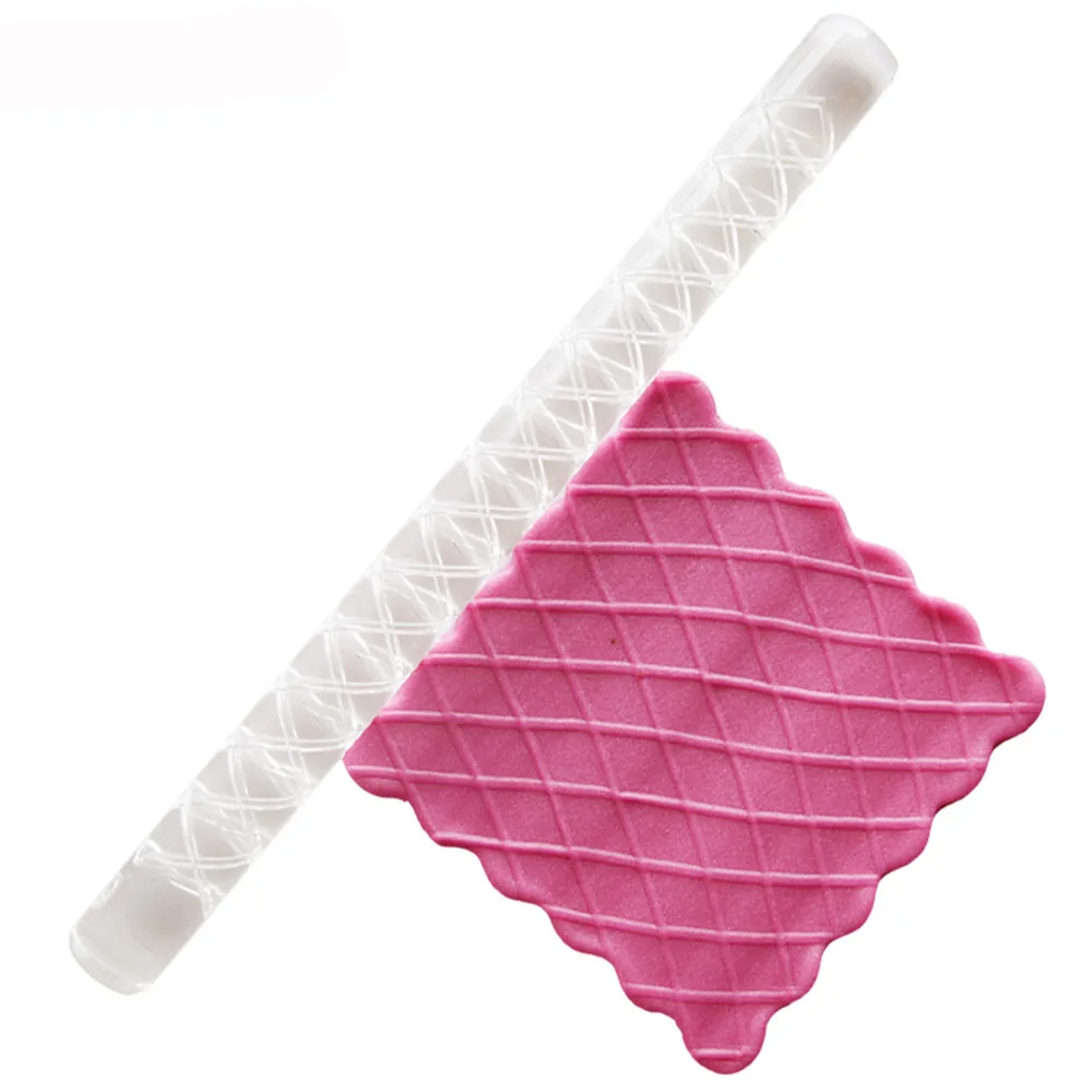 Рулонный штифт акриловое сахарное ремесло тиснение помадка торт печенье