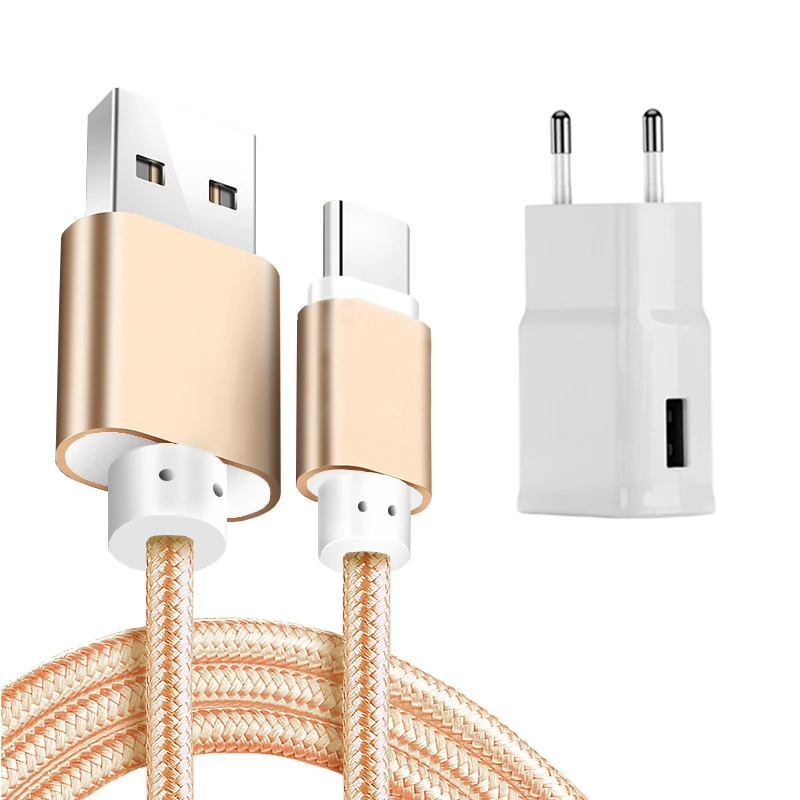 Комплект зарядного USB-кабеля Type-C с европейской вилкой настенное зарядное