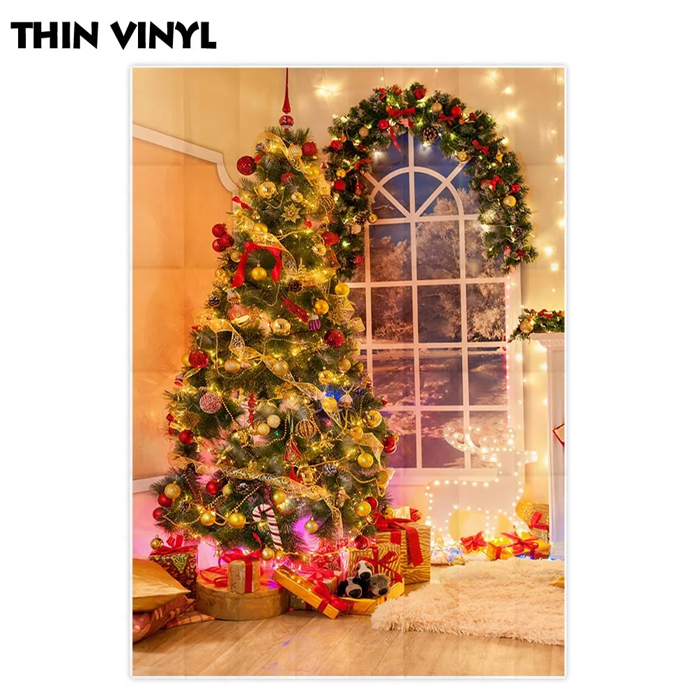 Allenjoy фон для фотосъемки с рождественским окном дерево блестящее одеяло