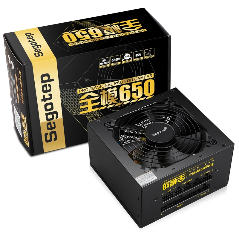 Segotep Full Modular650 550 Вт активный PFC ATX игровой блок питания с низким уровнем шума 120 мм вентилятор для настольный компьютер ПК чехол геймер