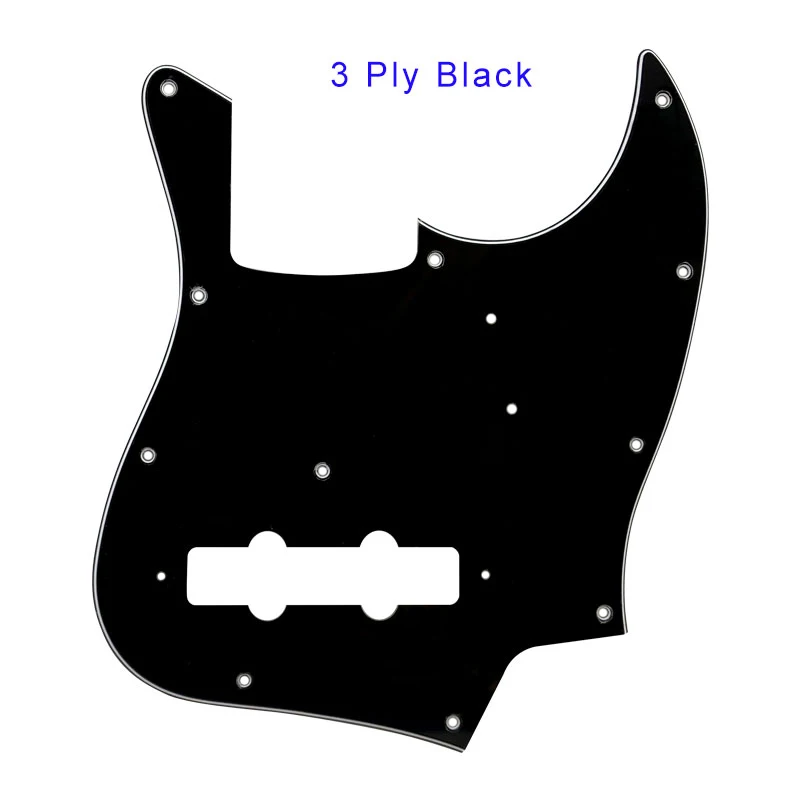 3 ply black Pleroo гитарные части пользовательские накладки Стандартный 4 струны для fender MIJ Япония джаз бас JB гитарные царапины пластины 11 винтов - Цвет: 3 ply black