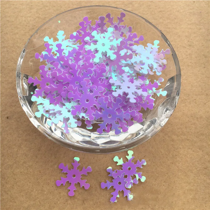 Рождественские декоративные бусины из ПВХ в форме снежинки 19 мм 25 г или около 400