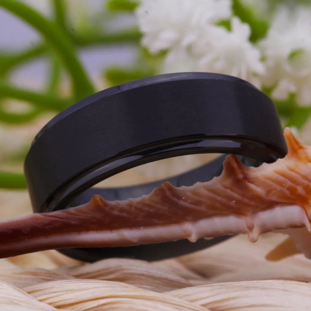 Кольцо YGK из карбида вольфрама с матовой поверхностью ширина 8 мм|tungsten carbide ring|carbide