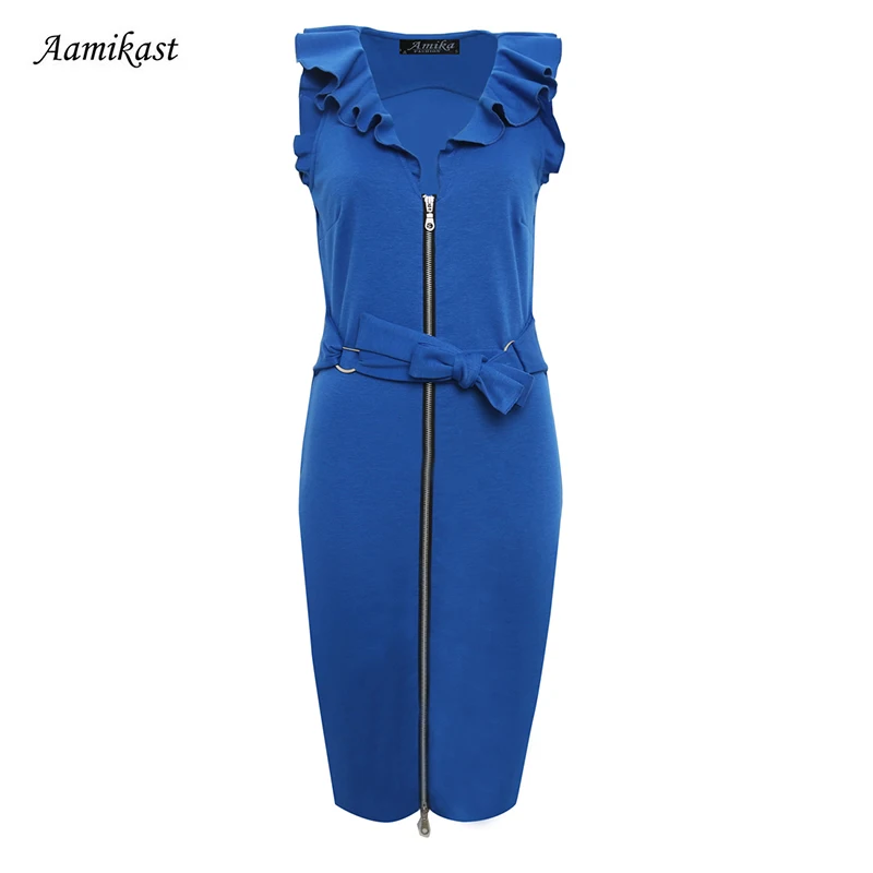 Женское винтажное платье карандаш с оборками без рукавов|summer dress|women business dresswomen