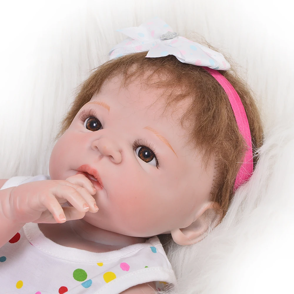 Оптовая продажа полностью силиконовые виниловые куклы Reborn Baby 23 дюйма для