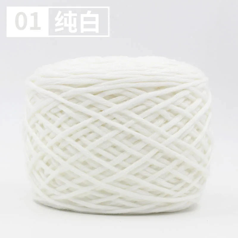 01 white 400 г/лот натуральная Мериносовая Шерсть Толстые пряжи войлочная шерсть-ровинг мягкая пряжа для прядения ручного вязания пряжа зима теплая свободная игла - Цвет: 01 white