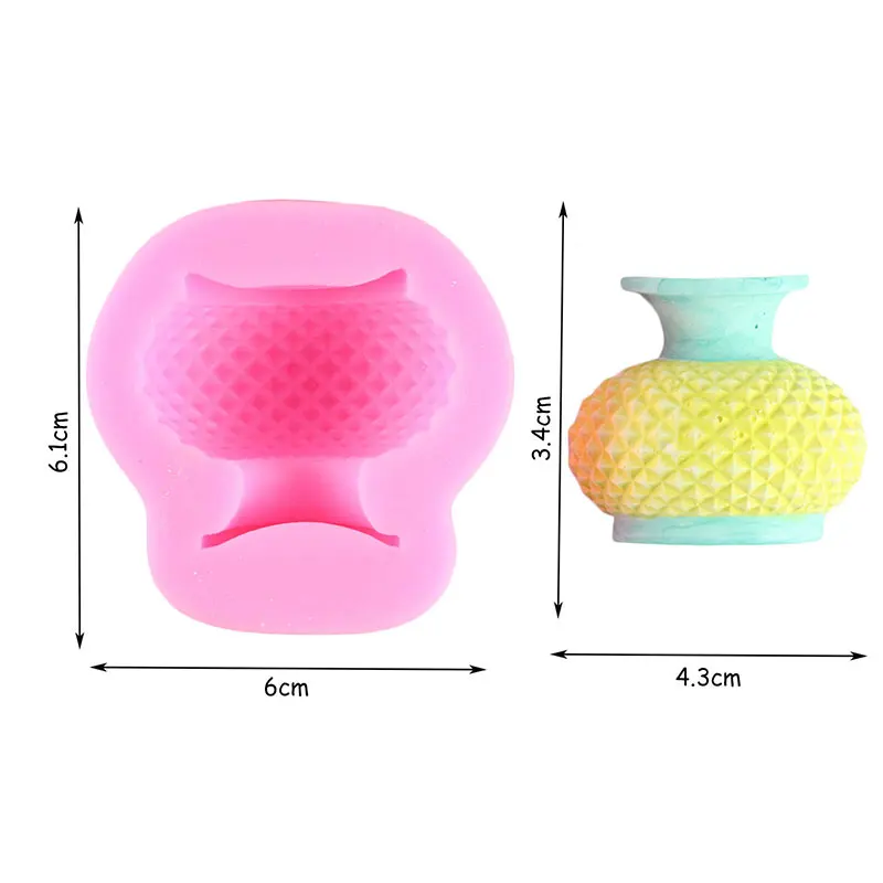 3D Цветочная ваза в форме свечи силиконовая форма полимерная глина мыльные Формы