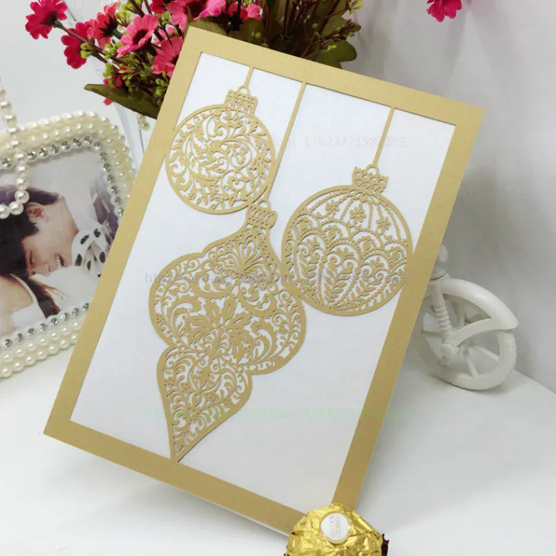 30 шт./компл. деликатный резной рисунок Пригласительные открытки на свадьбу