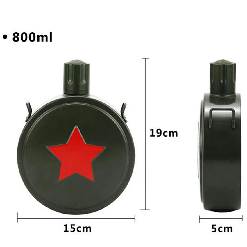 800ml 1 шт. большая емкость из нержавеющей стали 304 кувшин для альпинизма на открытом воздухе Звездная фляга Военная Спортивная походная веревка для бутылки - Цвет: 800ml
