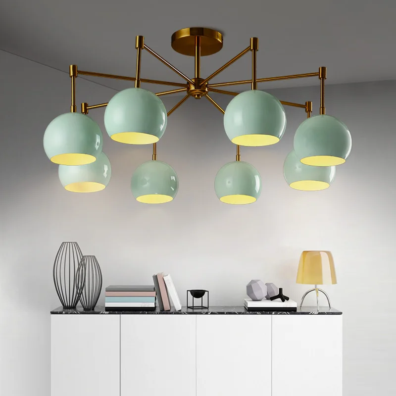 Nordic Modern Simple Living Room Ceiling Light American Art Atmosphere Iron Restaurant Bedroom Home Deco Led Hanging Lamp | Освещение