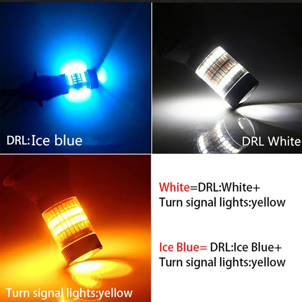DRL p21w py21w T20 7440 96 Светодиодный Bau15s ba15s 1156 Canbus LED бег светильник s и указатель поворота
